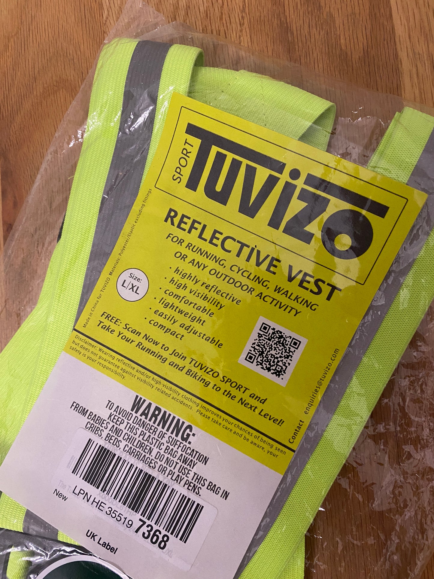 Tuvizo Warnweste Fahrrad - Reflektorband - komfortable Sicherheitweste –  retourenstore